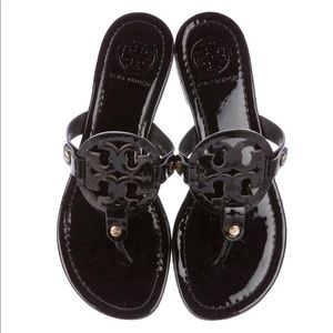 Tory Burch - Black Miller Patent Logo Sandal